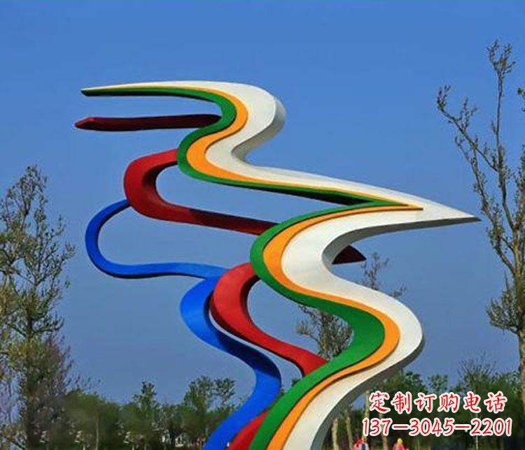 济南精美不锈钢飘带雕塑