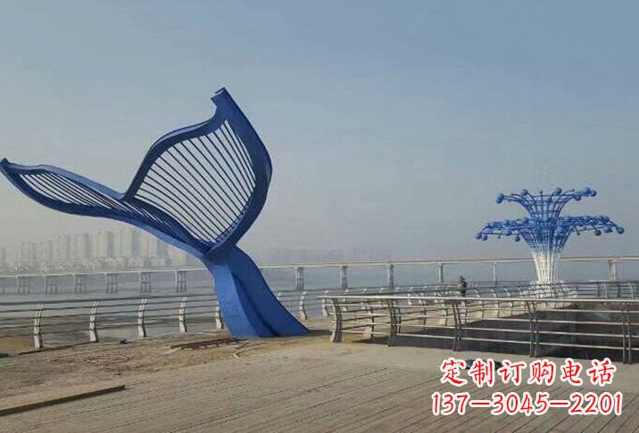 济南不锈钢鲸鱼雕塑