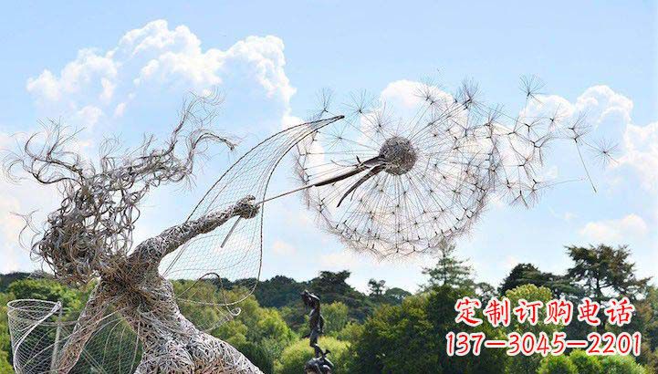 济南不锈钢蒲公英雕塑