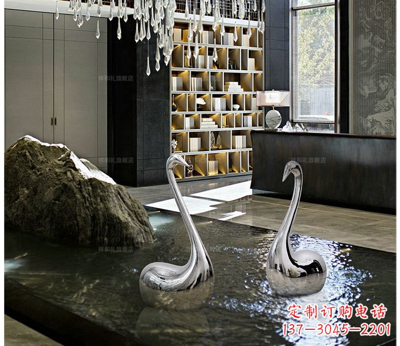 济南精致的不锈钢天鹅雕塑