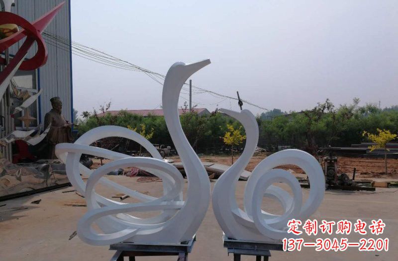 济南精美不锈钢天鹅雕塑