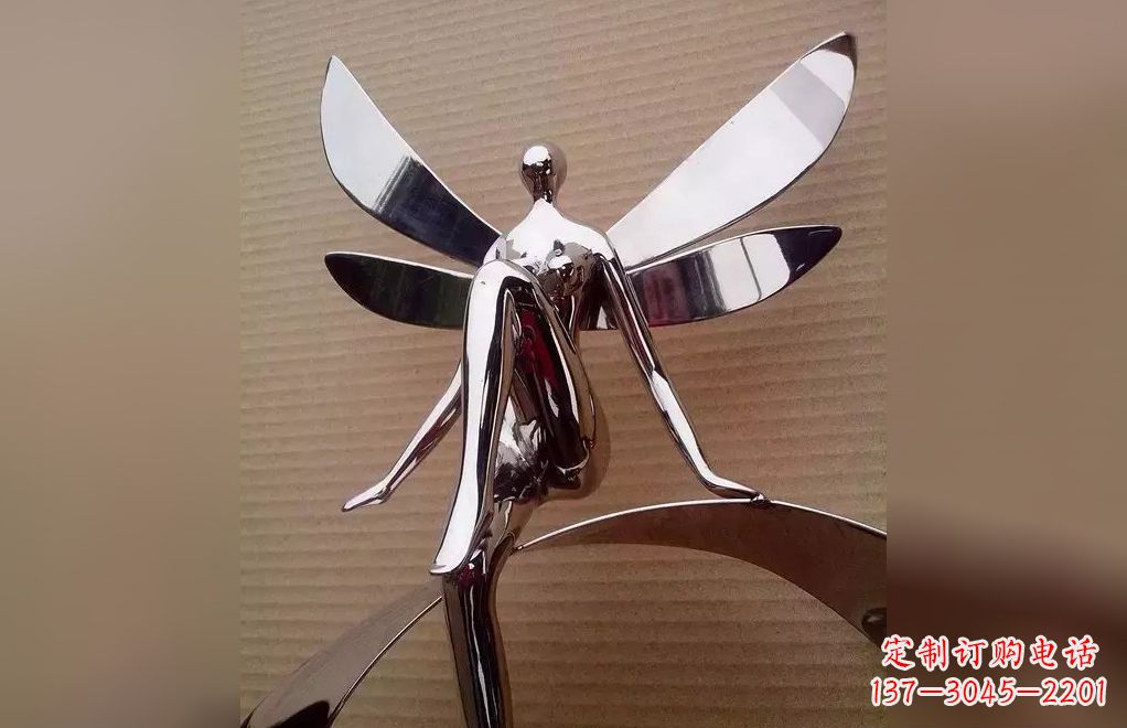 济南不锈钢天使雕塑