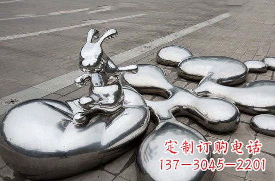 济南不锈钢兔子雕塑