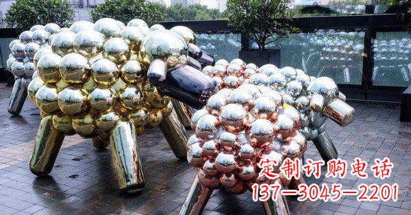 济南不锈钢羊雕塑艺术与美感相结合