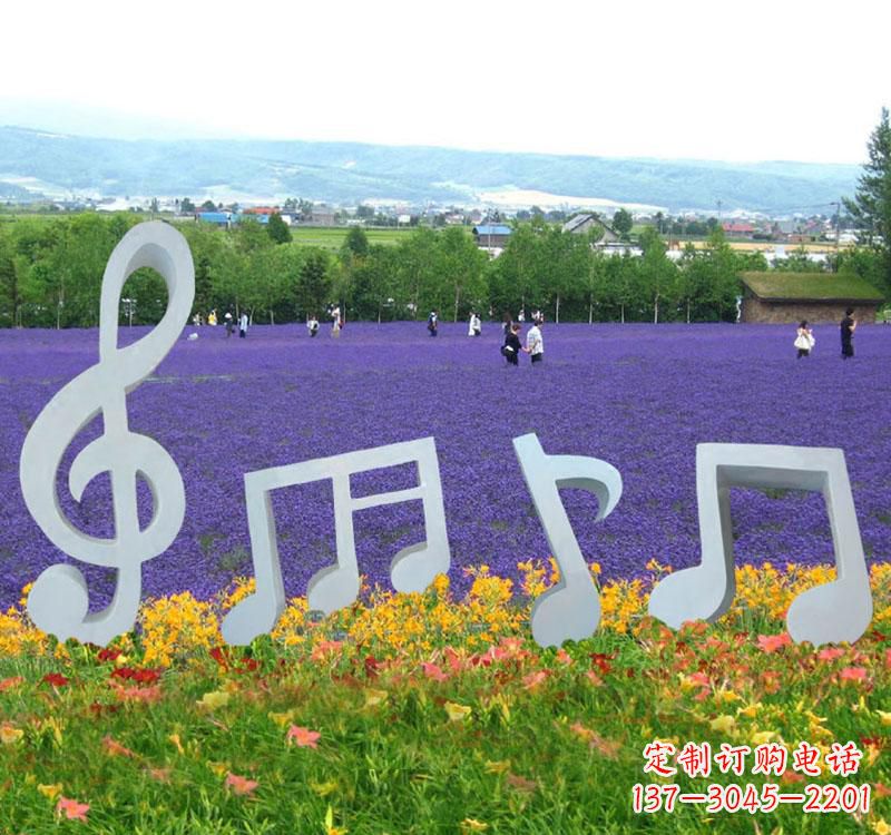 济南精美不锈钢音符雕塑