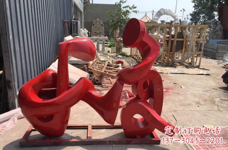济南不锈钢音符雕塑传递美丽的音乐