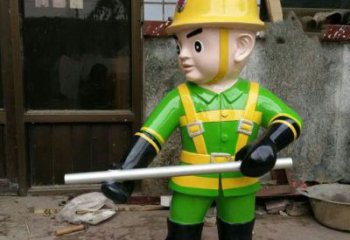 济南玻璃钢消防员雕塑——让爱与勇气永恒