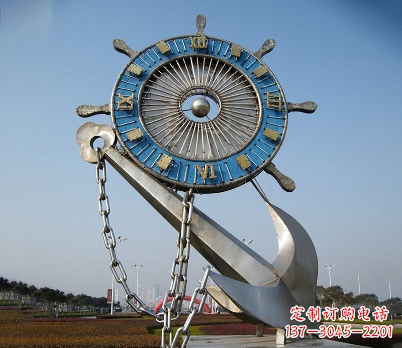 济南不锈钢船舵雕塑展现精湛工艺