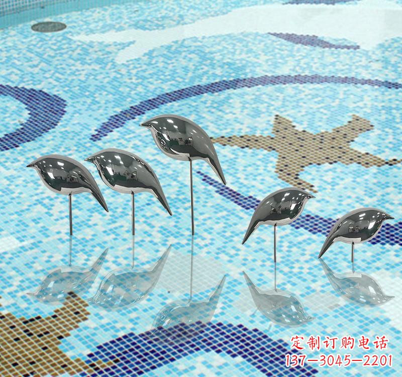 济南不锈钢创意鸽子雕塑
