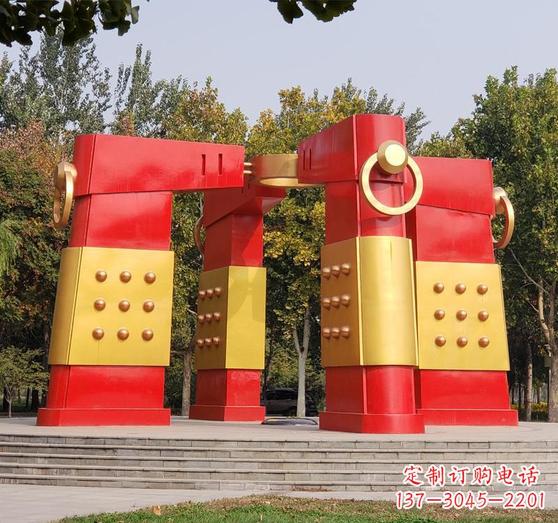 济南不锈钢创意拱门雕塑