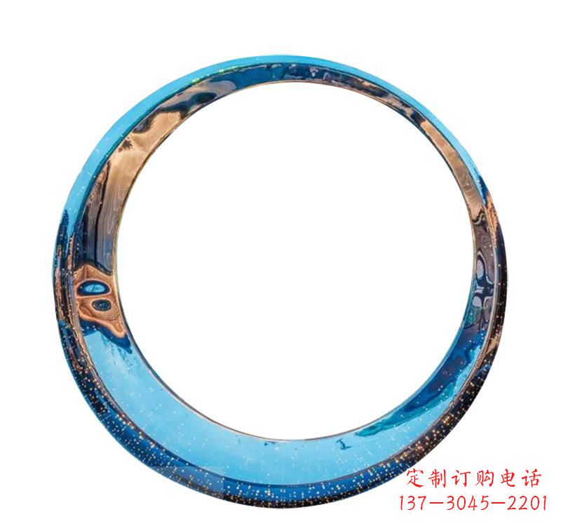 济南不锈钢创意景观圆环雕塑——美化城市的创意艺术