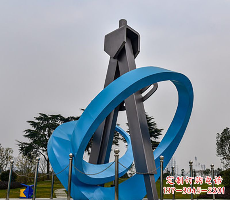 济南精美的不锈钢圆规雕塑