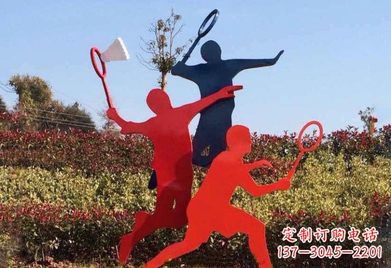 济南不锈钢羽毛球雕塑精美绝伦