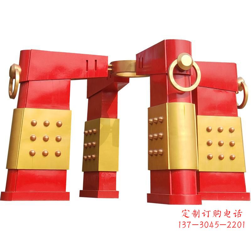 济南不锈钢大型拱门雕塑——传承文化精髓