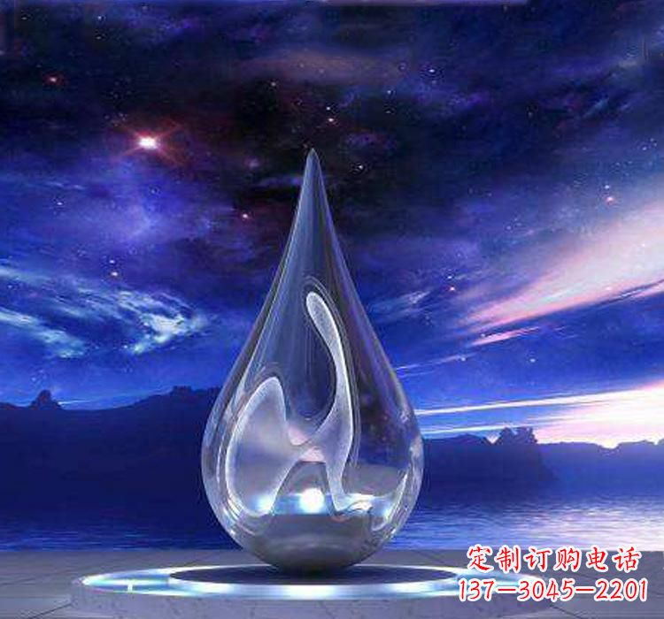 济南不锈钢大型水滴雕塑极致的审美艺术