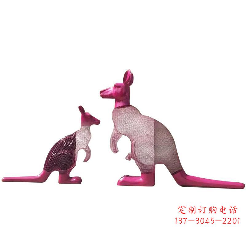 济南不锈钢袋鼠雕塑——传承澳大利亚文化