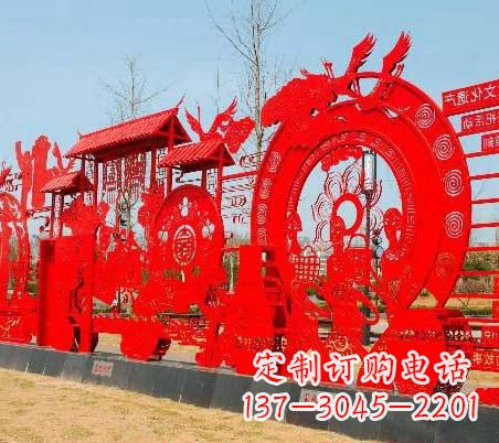 济南不锈钢党旗雕塑——缅怀先烈、继续前进
