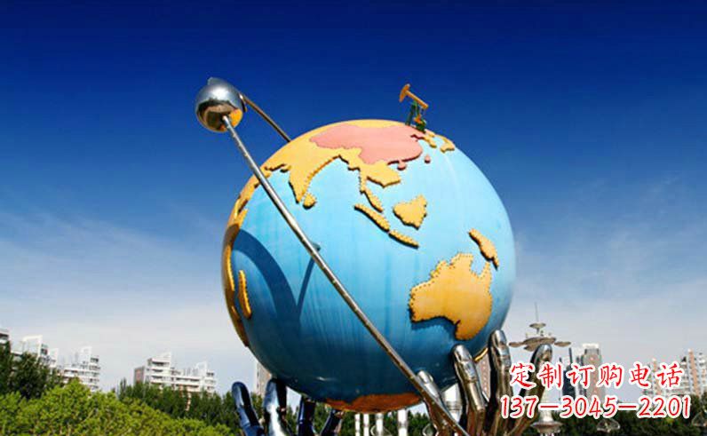 济南不锈钢地球仪雕塑精致的艺术之作