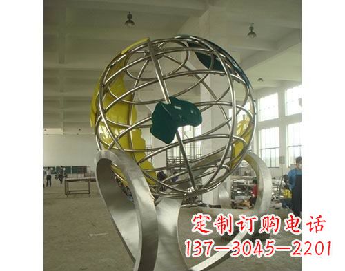 济南不锈钢地球仪雕塑以艺术美化景观