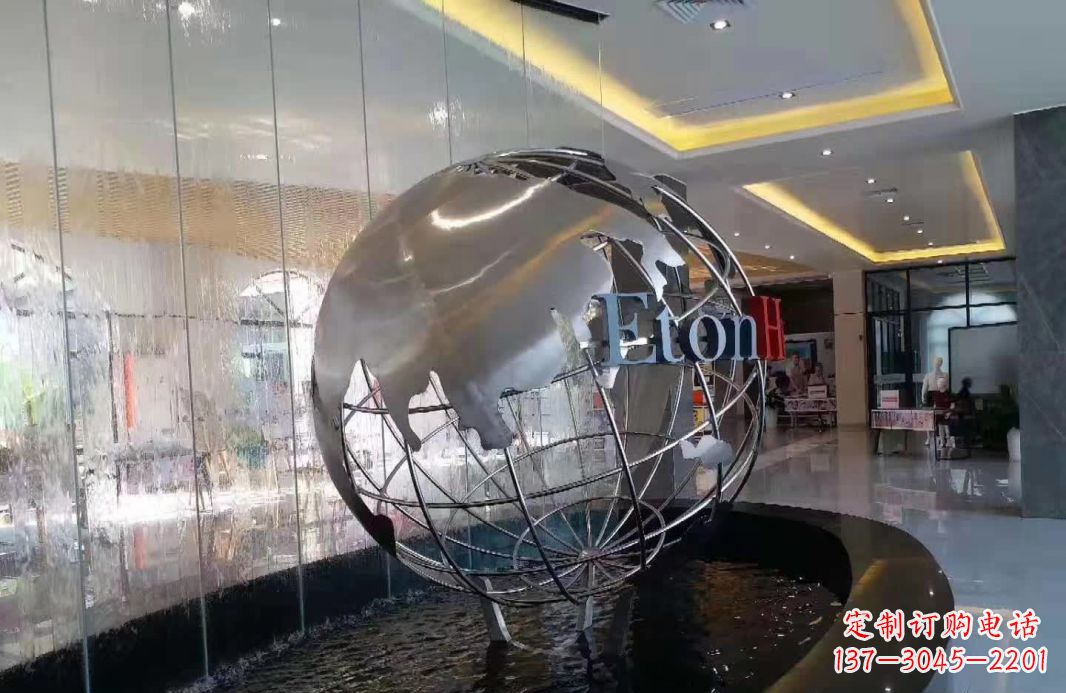 济南大地见证——不锈钢地球仪喷泉雕塑