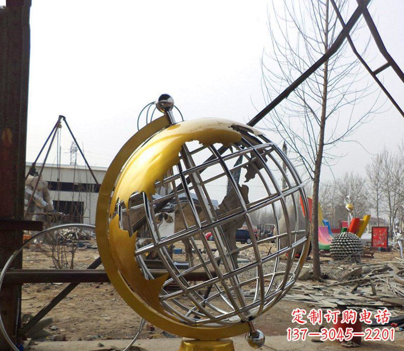 济南不锈钢地球仪学校雕塑