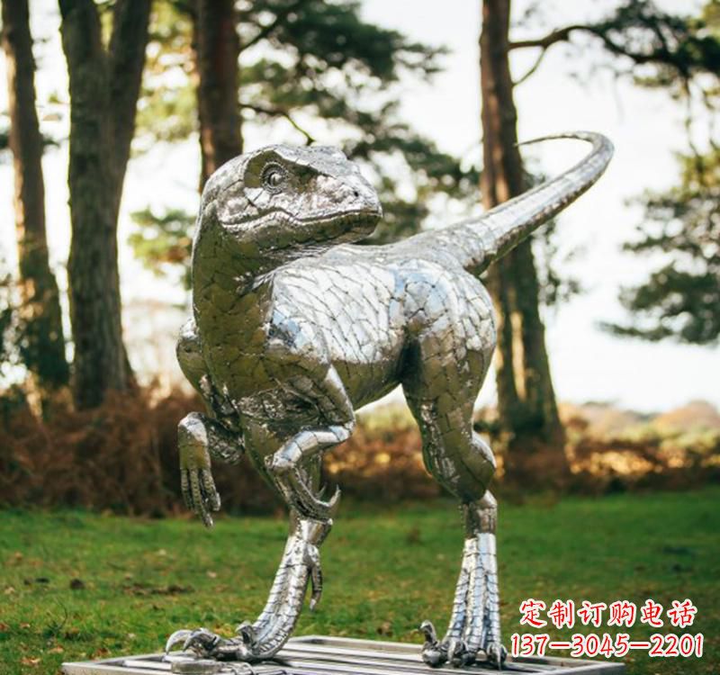 济南不锈钢动物恐龙雕塑