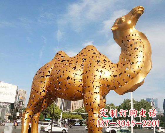 济南不锈钢锻造骆驼雕塑