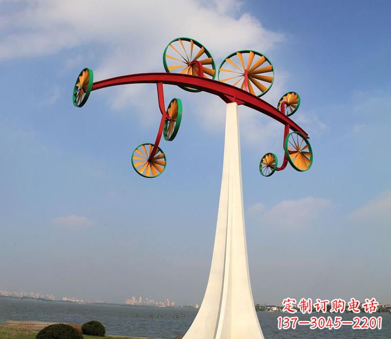 济南不锈钢风车雕塑艺术美学的完美结合
