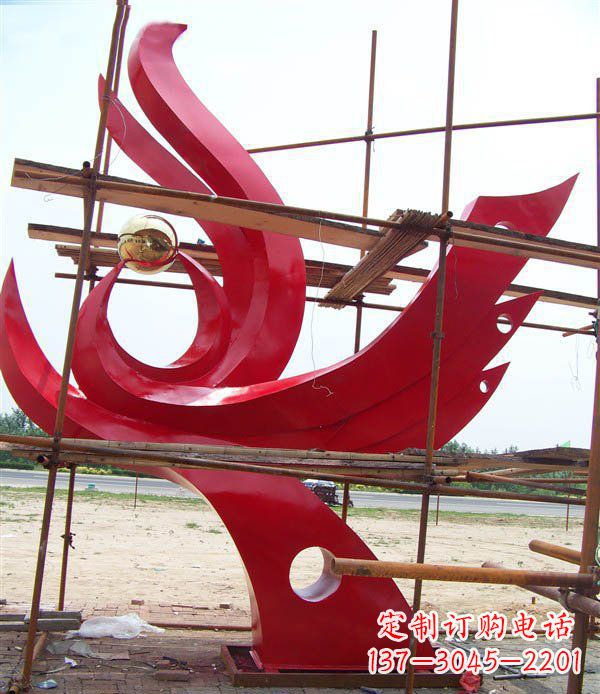 济南凤凰展翅高飞——不锈钢凤凰明珠广场景观雕塑