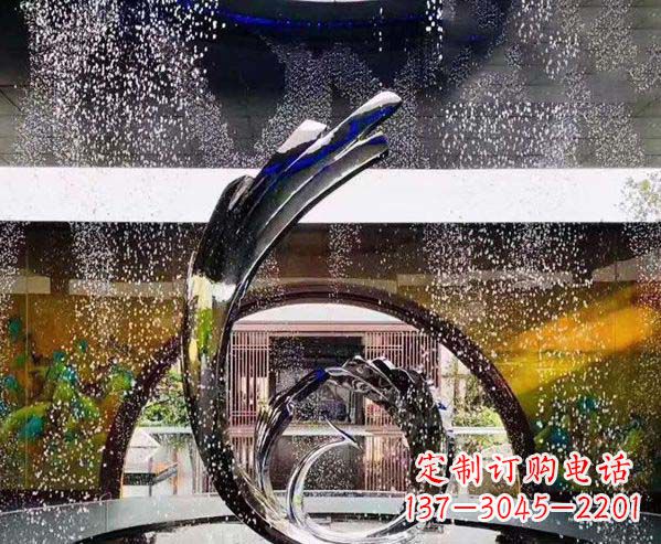 济南凤凰雕塑优雅的不锈钢艺术