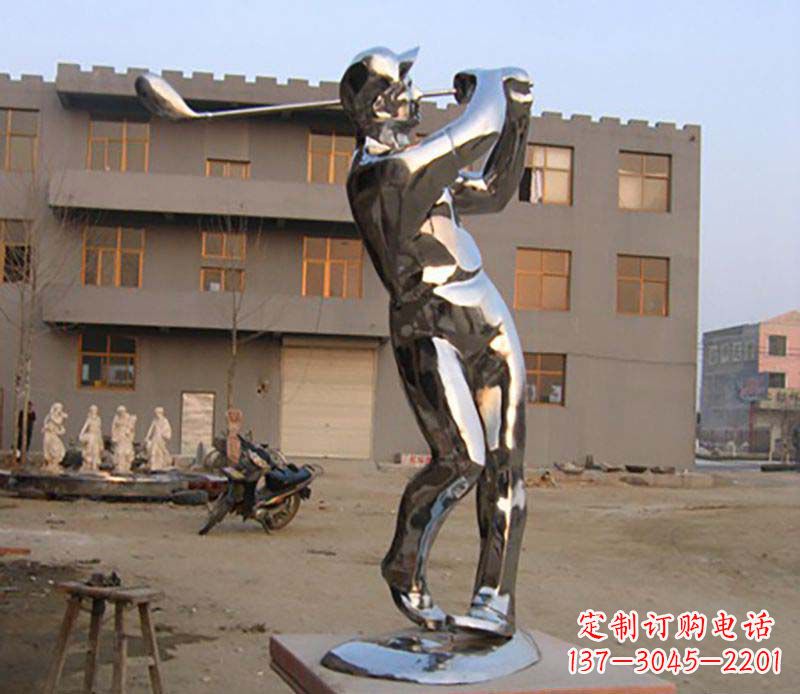 济南高尔夫雕塑一种不锈钢制作的艺术品