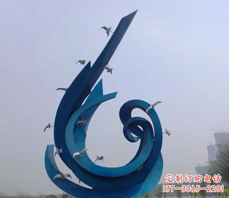 济南不锈钢鸽子雕塑 (2)