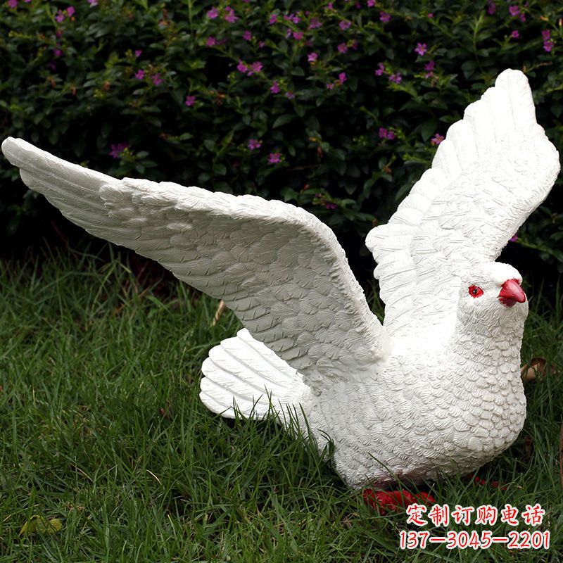 济南不锈钢鸽子雕塑象征和平与美好