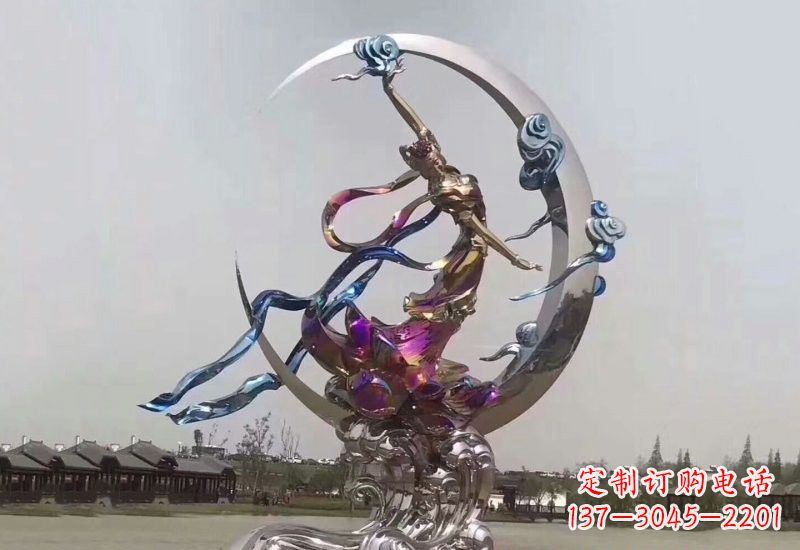 济南不锈钢嫦娥奔月雕塑