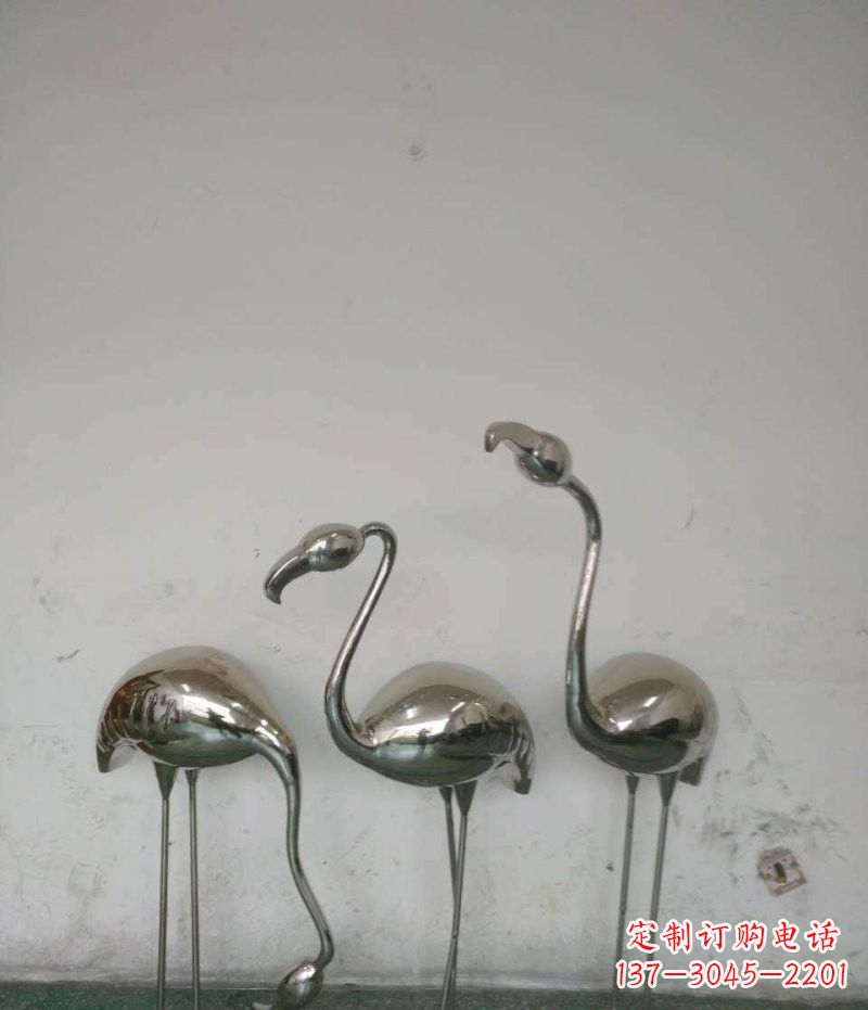 济南不锈钢火烈鸟雕塑精美的艺术之作