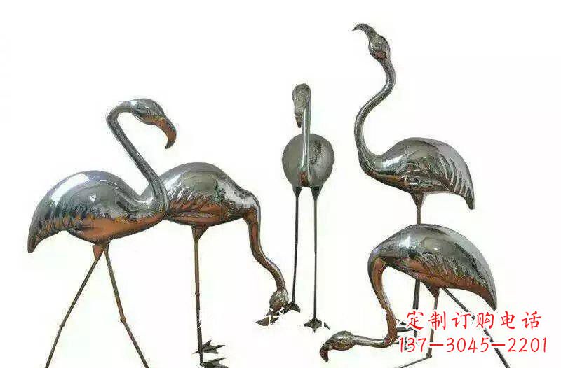 济南不锈钢火烈鸟雕塑——美丽的自然之美
