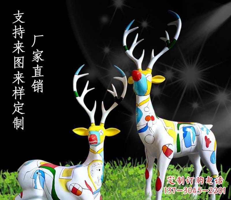 济南不锈钢动物雕塑——小鹿