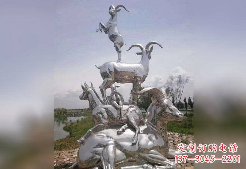 济南不锈钢羊雕塑精美绝伦