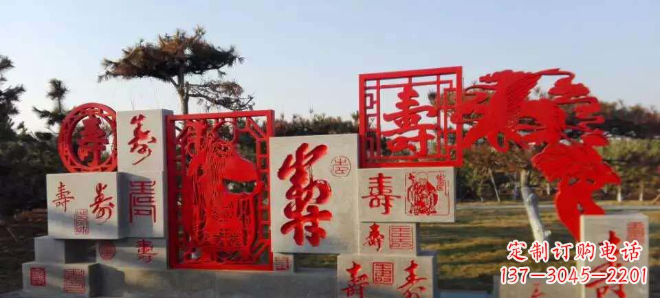 济南福禄寿雕塑不锈钢公园的精美礼物