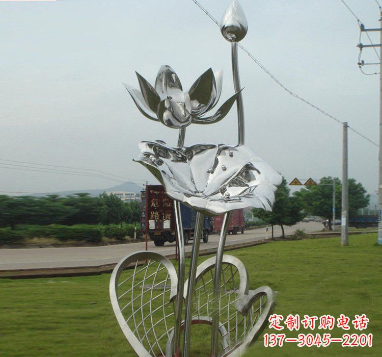 济南不锈钢荷叶雕塑——精美优雅的艺术品