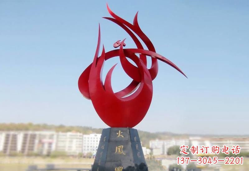 济南凤凰雕塑——点缀不锈钢公园