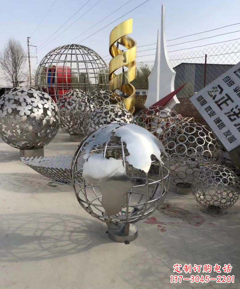 济南不锈钢地球雕塑融合艺术与自然的完美结合