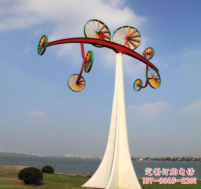 济南不锈钢风车雕塑缔造美丽公园
