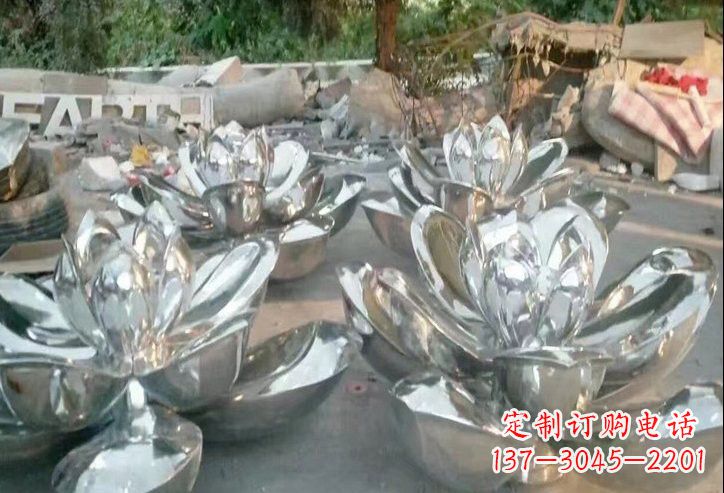 济南不锈钢公园莲花雕塑
