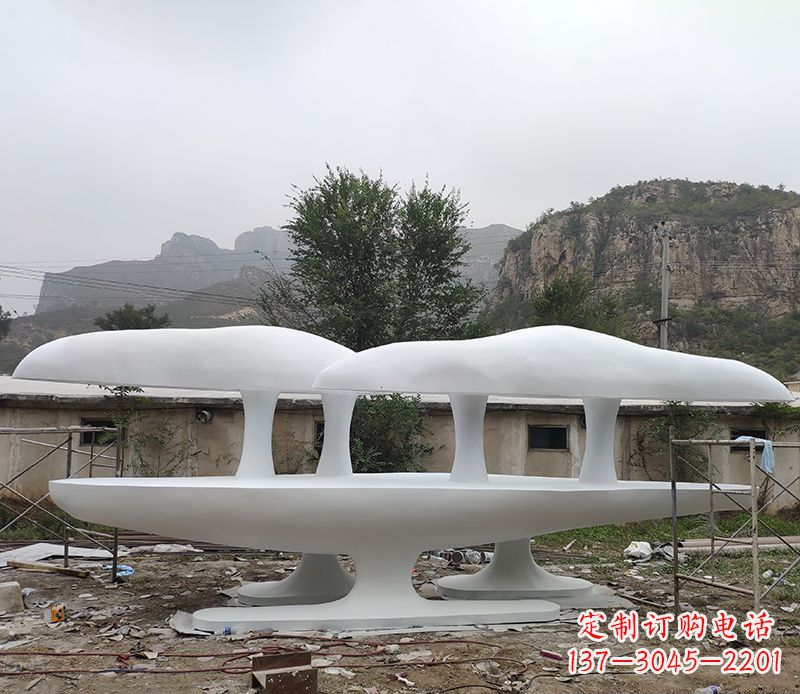 济南不锈钢蘑菇雕塑美丽的景观装置