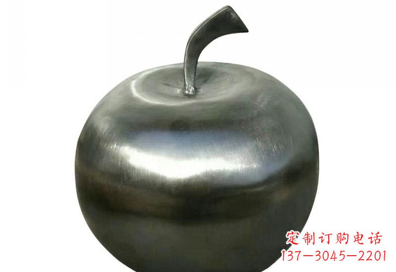济南不锈钢苹果雕塑精美的艺术之作