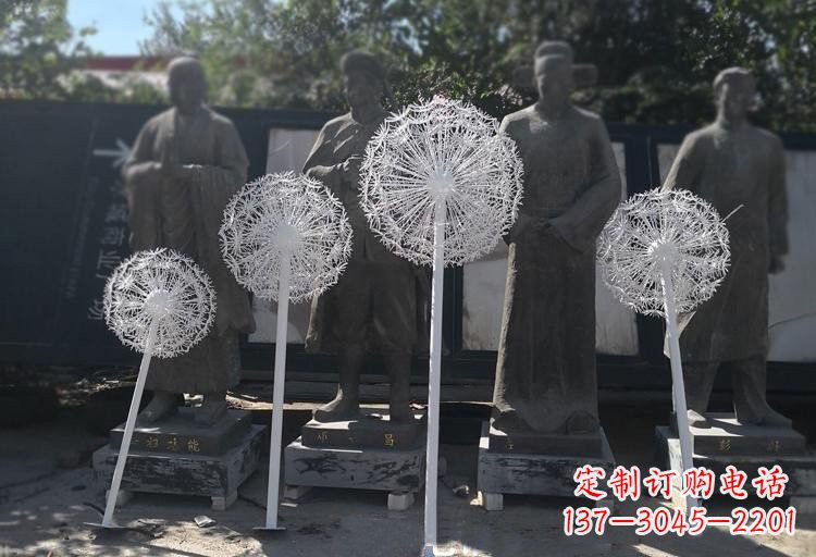 济南不锈钢蒲公英喷泉雕塑