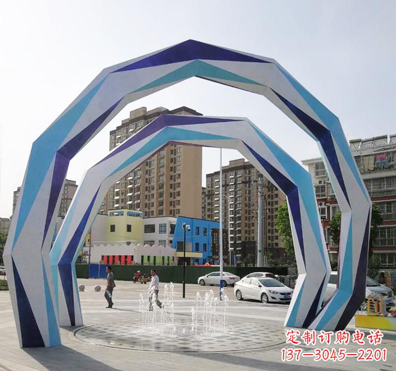 济南不锈钢拱门创意雕塑