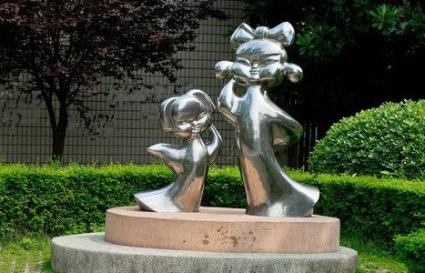 济南不锈钢古代儿童雕塑