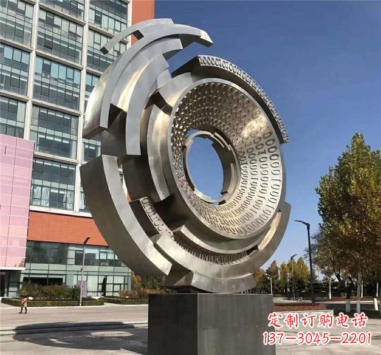 济南不锈钢齿轮雕塑流动的美丽